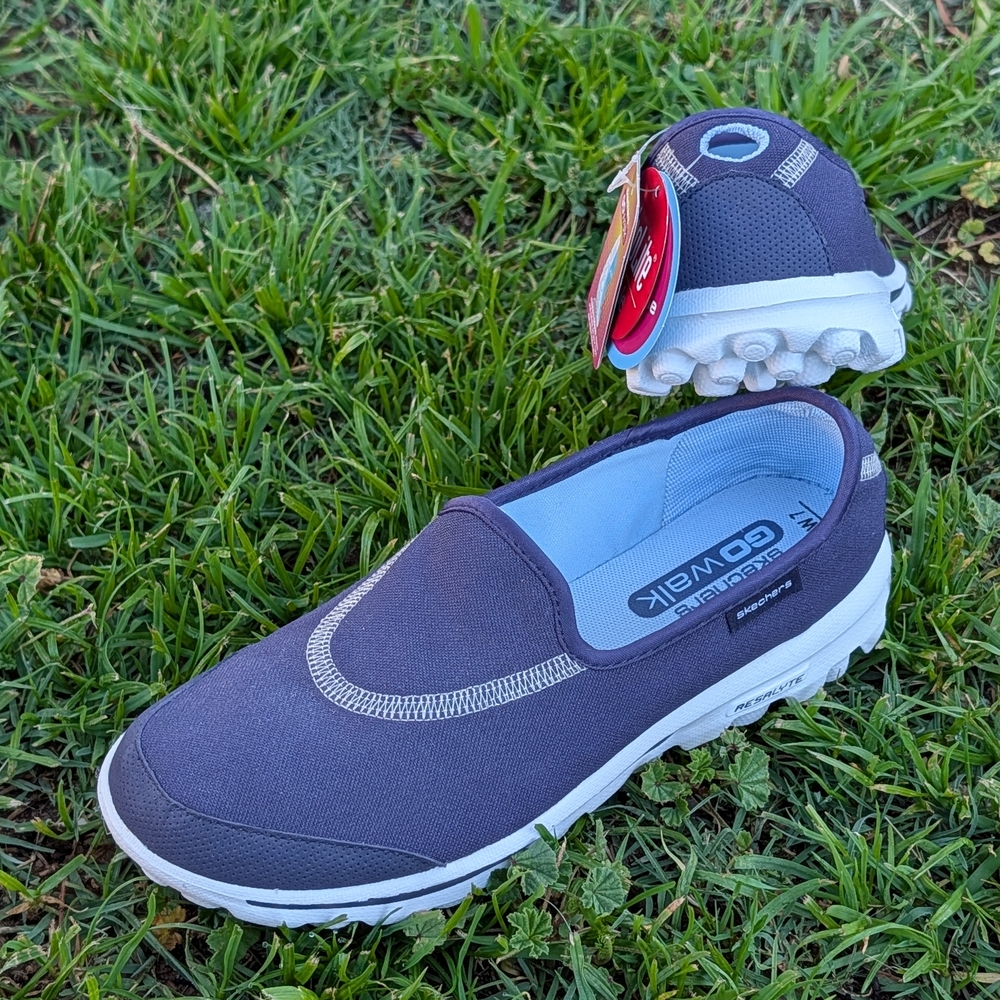 Skechers GOwalk Slip-On Sneaker in Charcoal Gray